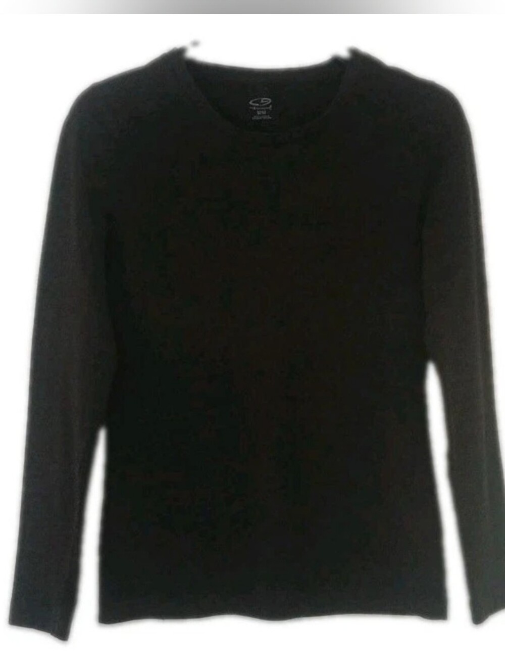 Champion Women's Size M Thermal Top Dark Gray Long Sleeves